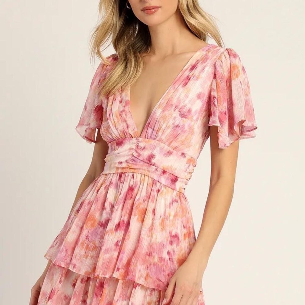 LULU’s Brand New Pink and Orange Dress